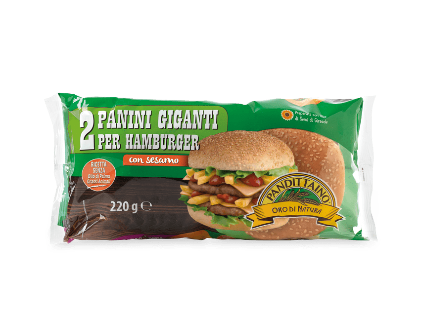 Panini giganti per Hamburger con sesamo